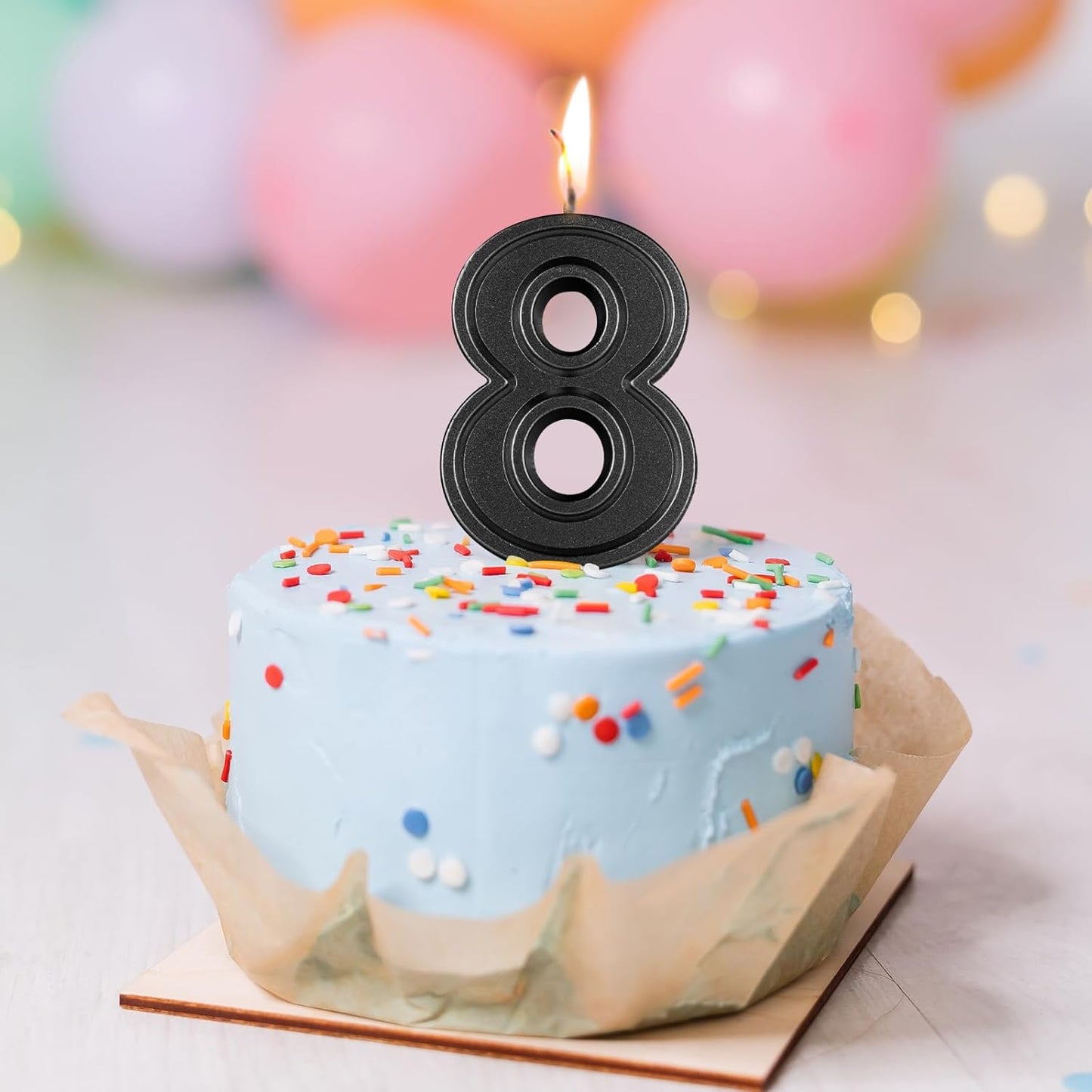 BEAN LIEVE Black Birthday Candles Number 3, Black Number Candles, Cake Number Candles for Birthday Parties and Wedding Anniversary Celebrations