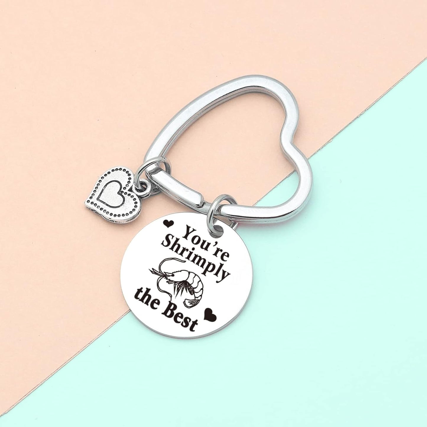 7RVZM Shrimp Keychain Shrimp Themed Gift Shrimp Inspired Jewelry For Shrimp Lover Gift Cousin Keychain