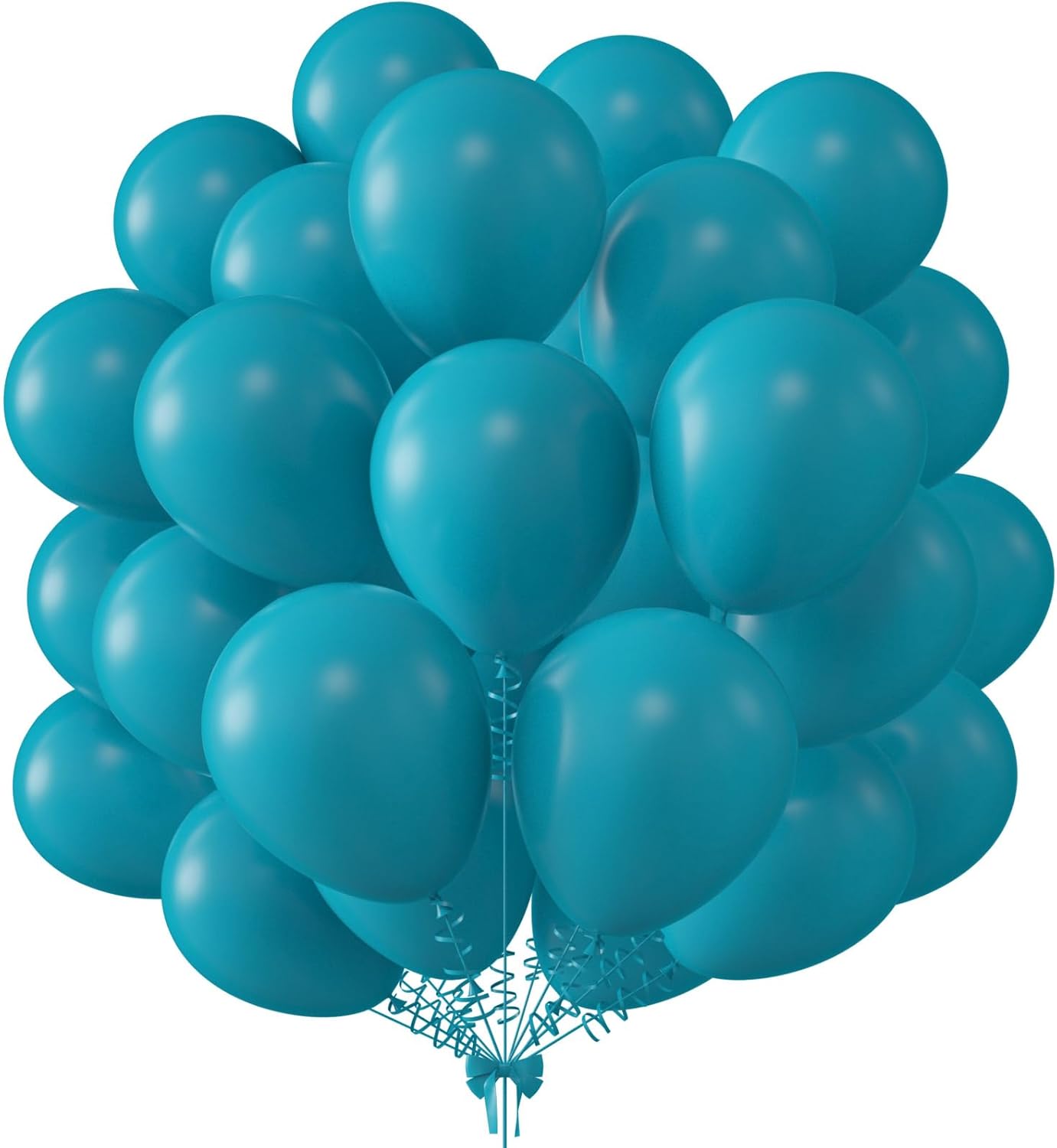 KALOR 10 Inch Retro Peacock Blue Balloons, 100 Pcs Latex Helium Balloons for Kid's Birthday Party Baby Shower Wedding Graduation Graduation Party Decorations
