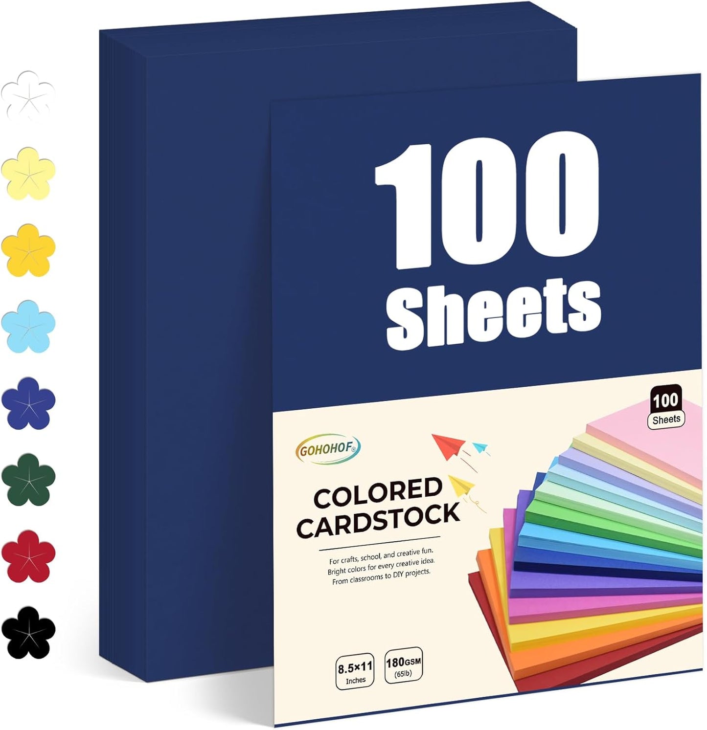 100 Sheets Royal blue Cardstock 8.5 x 11 Cardstock Printer Paper 65 lb/180 gsm, Card Stock Paper for Printer, Drawing,Gift tags,Invitations