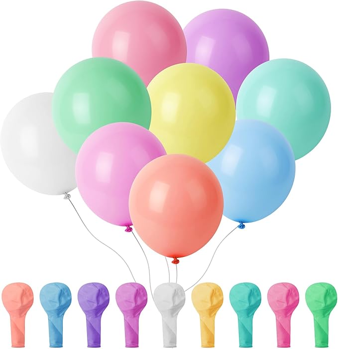 Mr. Pen- Balloons, 12 Inch, 54 Pack, Pastel Colors, Party Balloons