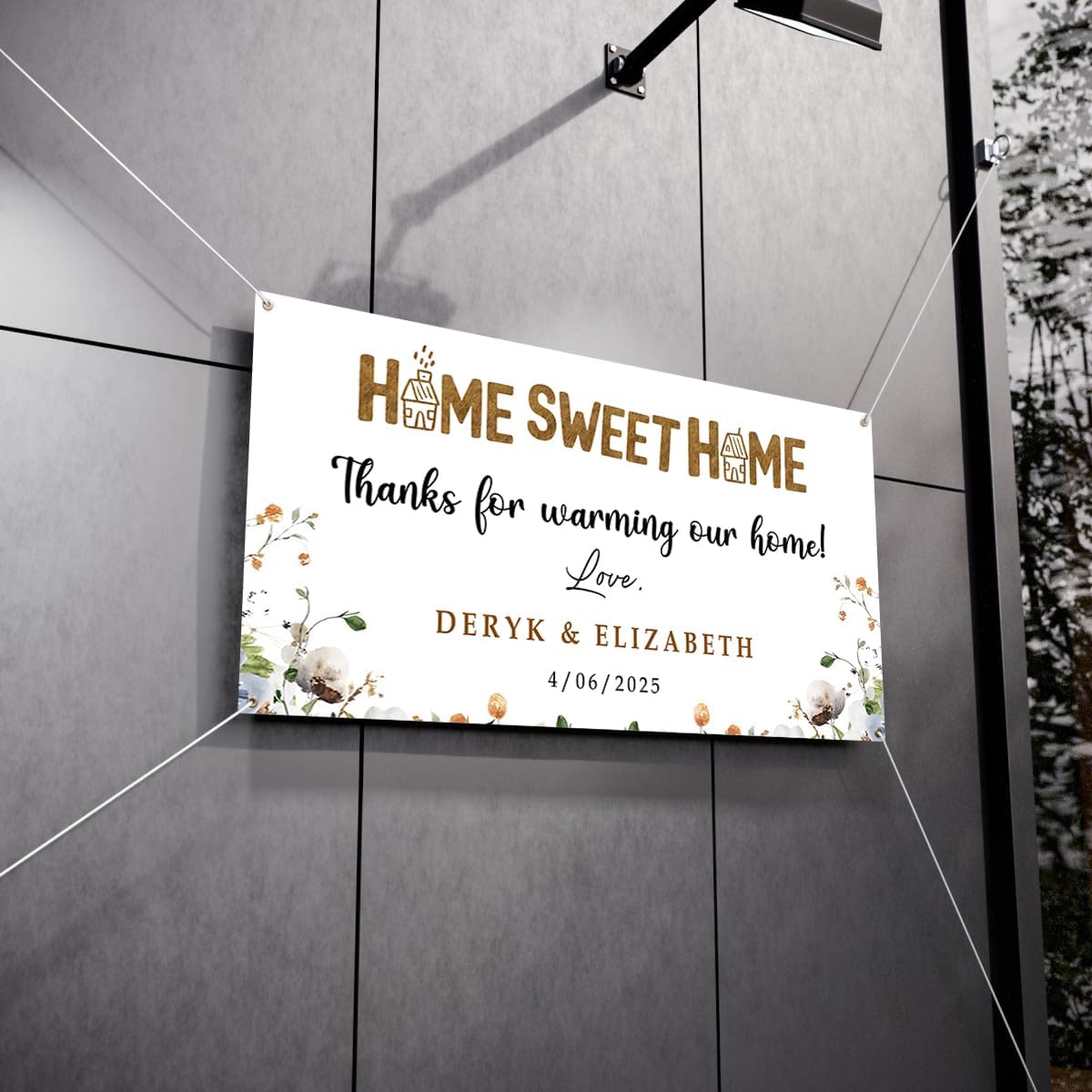 Personalized Housewarming Party Welcome Banner Decorations Double Sided Printing And Various Sizes #11