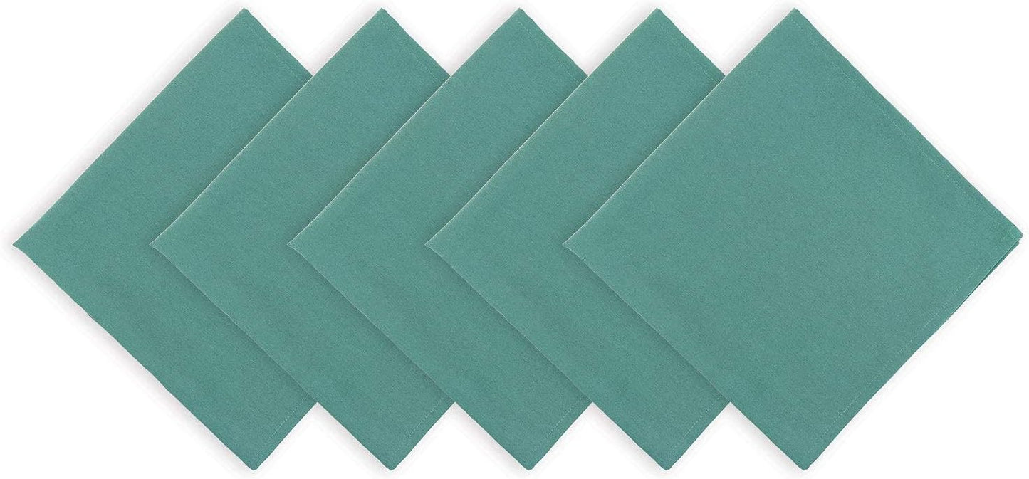 Arkwright Restaurant Cloth Napkins - (Pack of 25) Spun Polyester Dinner Napkin with Hemmed Edges - Ideal for Dinner, Wedding, Party, Banquet, Kitchen, 20 x 20 in, Green
