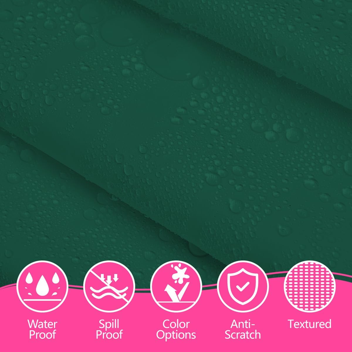 Disposable Plastic Tablecloth Dark Green 54x108 Inch, 5-Pack Waterproof Rectangular Table Cover for Parties, Picnics, Dining Protection