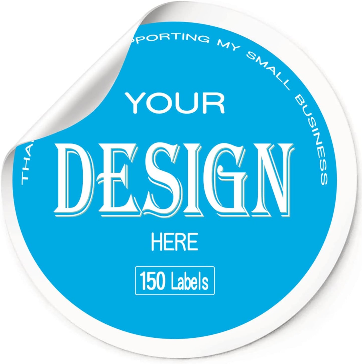Yngel Custom Stickers for Business Logo, Personalized Labels for Parties, Customized Stickers for Thank You Business