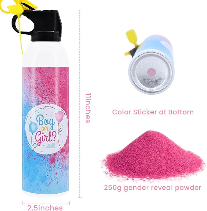 Gender Reveal Fire Extinguisher Large Blue Pink Smoke for Gender Reveal Party Decorations 2Pack Gender Reveal Extinguisher Color with Biodegradable Powder for Baby Gender Reveal Ideas