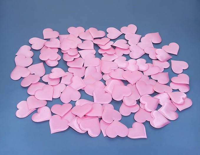 ONLYKXY 200Pcs 3.5cm Big Sponge Confetti Decor Glitter Flower Heart Shape Petals Table Decoration for Wedding Party Valentine's Day Scatter Ponge Petal Confetti (Pink)