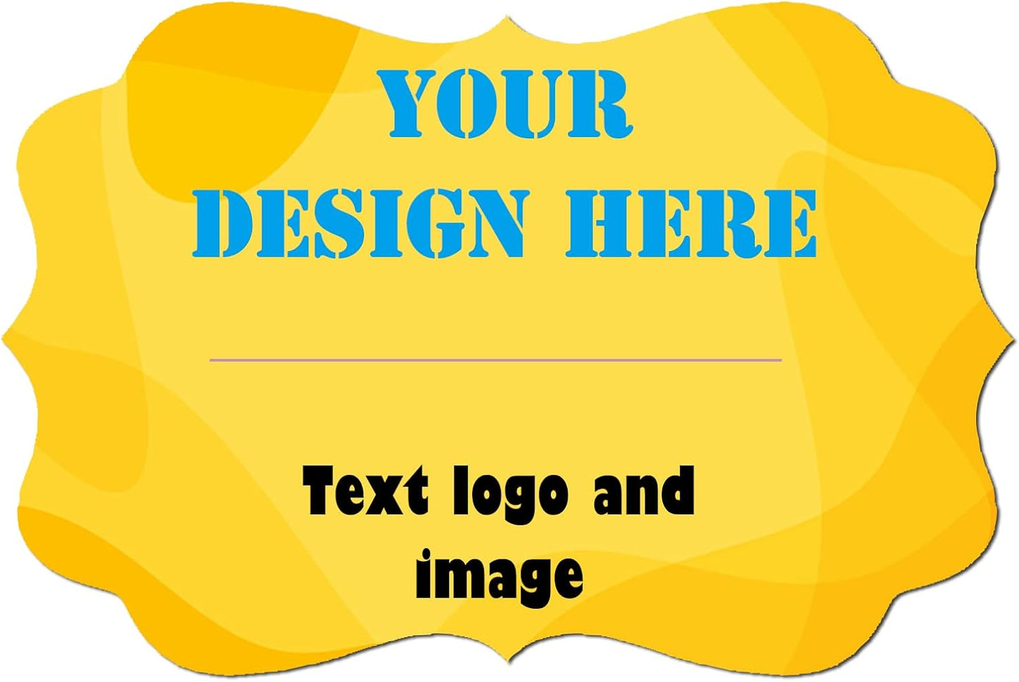 JOVELLO 50-600 Custom Stickers - Personalized Labels Stickers with Image Logo and Text(Fancy Frame,3.5x5.25 Inch)