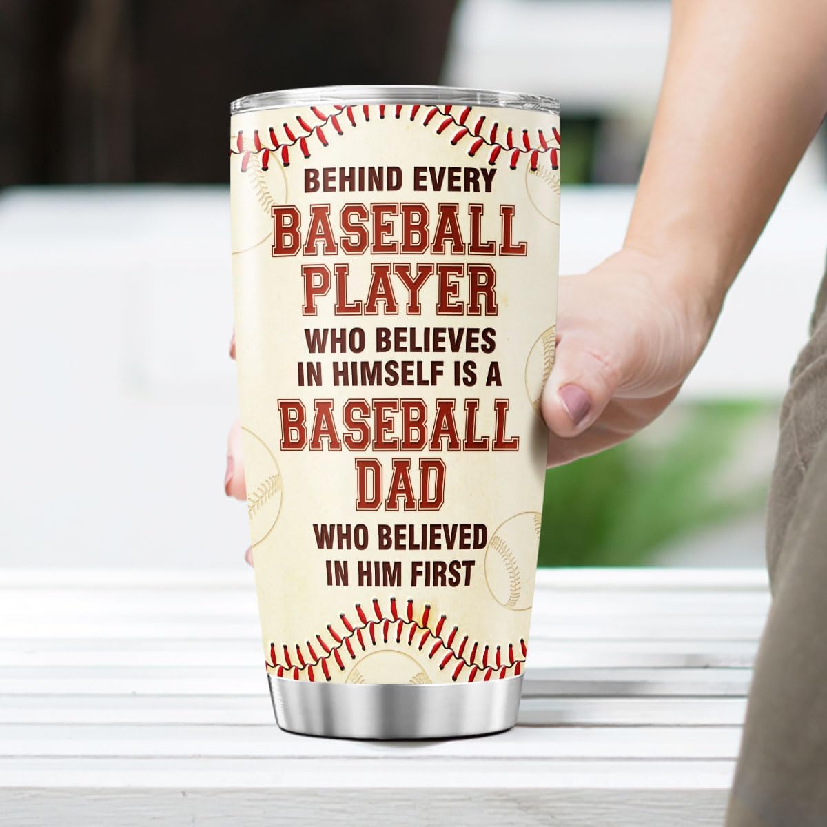 For Cup Fathers Tumblers Day Women Coffee, Tumbler 20 Oz With Lid And Straw, Baseball Gifts, Baseball Player Dad