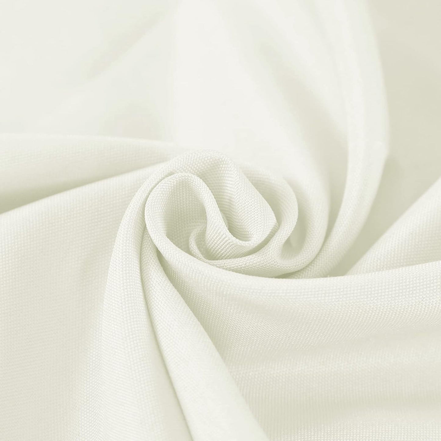 Fokitut 12 Pack Waterproof Round Tablecloth, 108 Inch, Stain Resistant and Wrinkle Polyester Table Cloth, Fabric Table Cover for Kitchen Dining, Wedding, Party, Holiday Dinner-Ivory