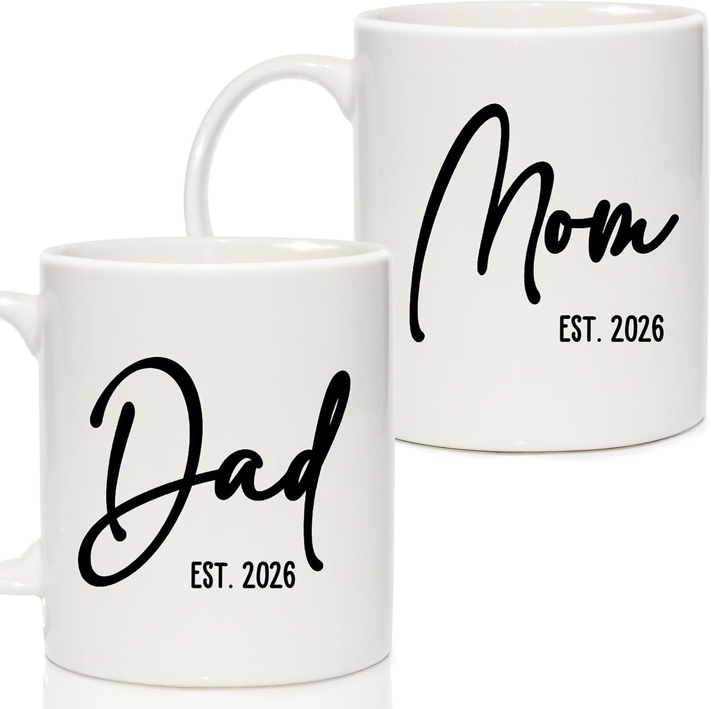 Breezy Valley New Parents Gifts for Couples, Mom Dad Coffee Mugs Est 2026 Cup - First Time Expecting Parents Mom Dad to Be Gifts, Pregnancy Announcement, Baby Shower Gender Reveal Gift for Mommy to Be