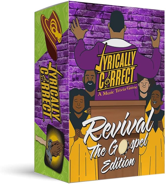 Lyrically Correct Revival Music Trivia Card Game - The Gospel Edition - Finish The Lyrics Challenge, Fun for Adults, Party or Family Night