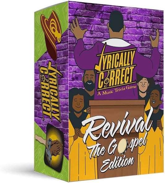 Lyrically Correct Revival Music Trivia Card Game - The Gospel Edition - Finish The Lyrics Challenge, Fun for Adults, Party or Family Night