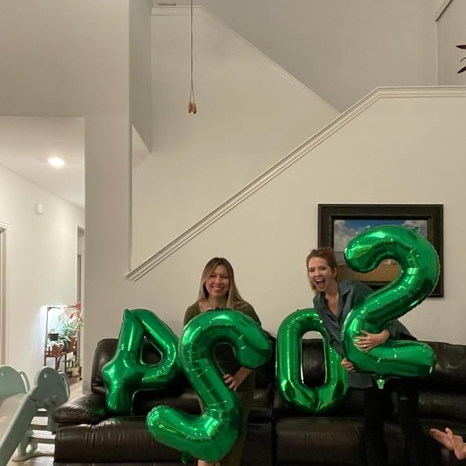 Dark Green Number 12 Balloon 40 Inch, 12th Birthday Party Decorations for Children, Giant 12 Foil Balloon for Party Supplies