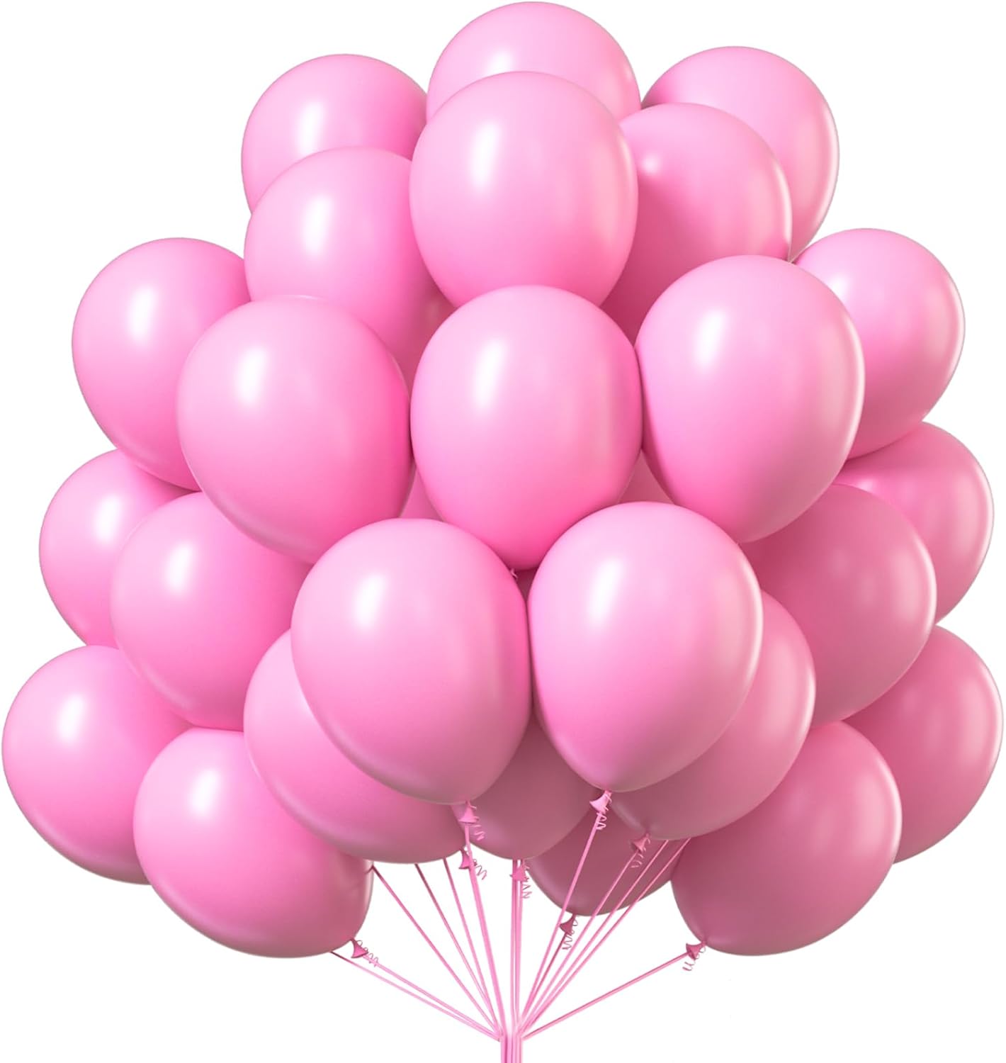 PartyWoo Pink Balloons 101 pcs 12 Inch Matte Pink Balloons for Baby Shower Valentine's Day Princess Bridal Shower Bachelorette Birthday Party Decorations Pink-Y11