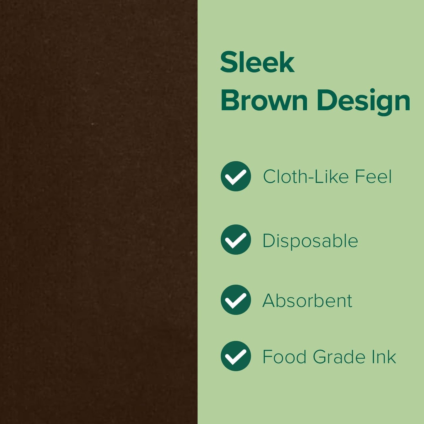 SimuLinen Brown Beverage Napkin - Disposable and Absorbant - Party Napkin/Cocktail napkins - Pack of 100