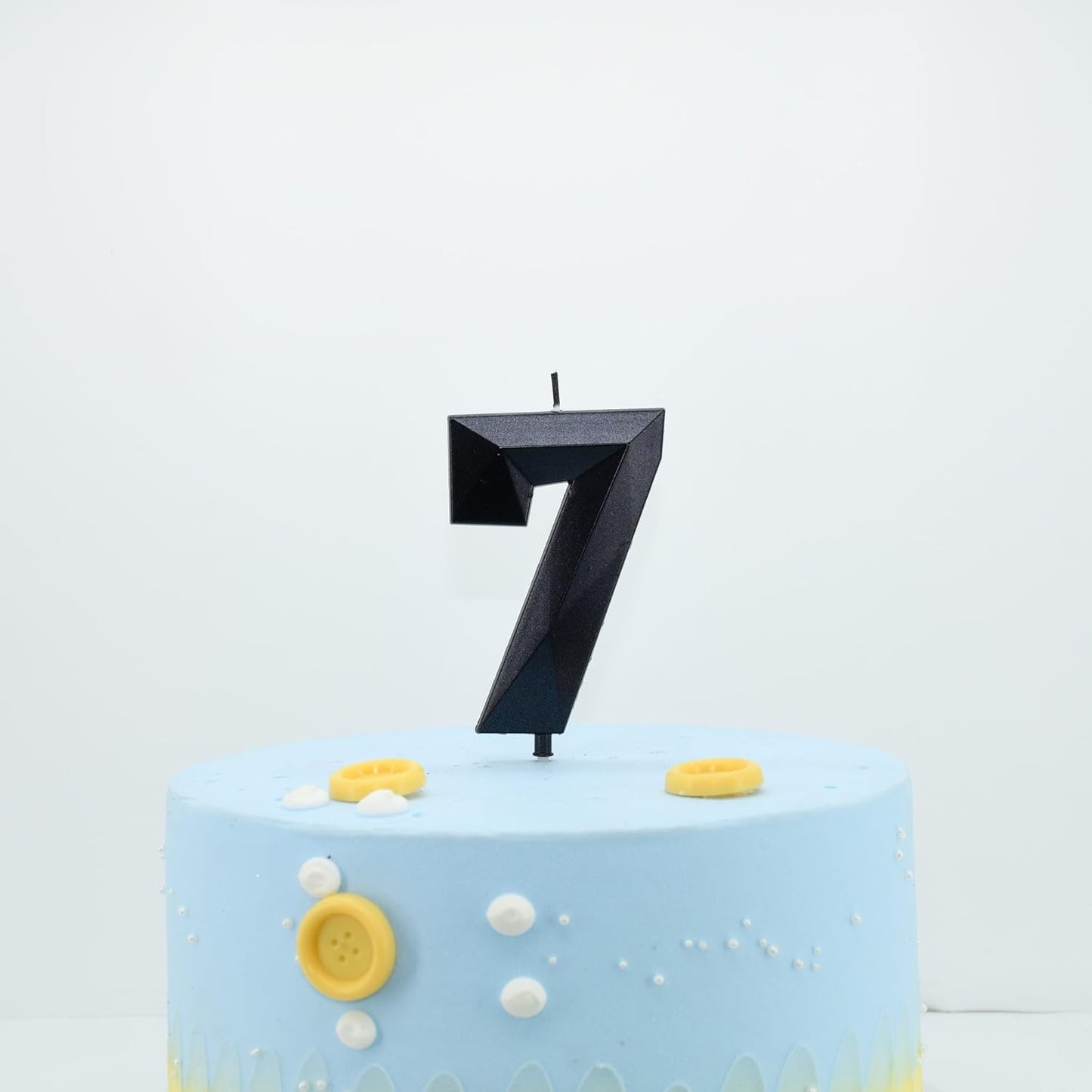 DERVENTA Large Birthday Candle Number 3D Black 3.7 inch Party Celebration Anniversary Decoration Cake Topper 1 Piece (Number 70 Black)