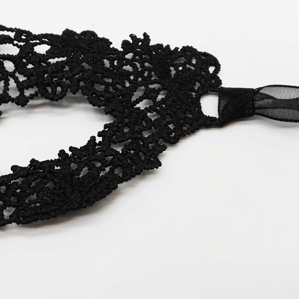 2 Pieces Masquerade Mask for Women Black Lace Mask for Masquerade Ball, Halloween Party