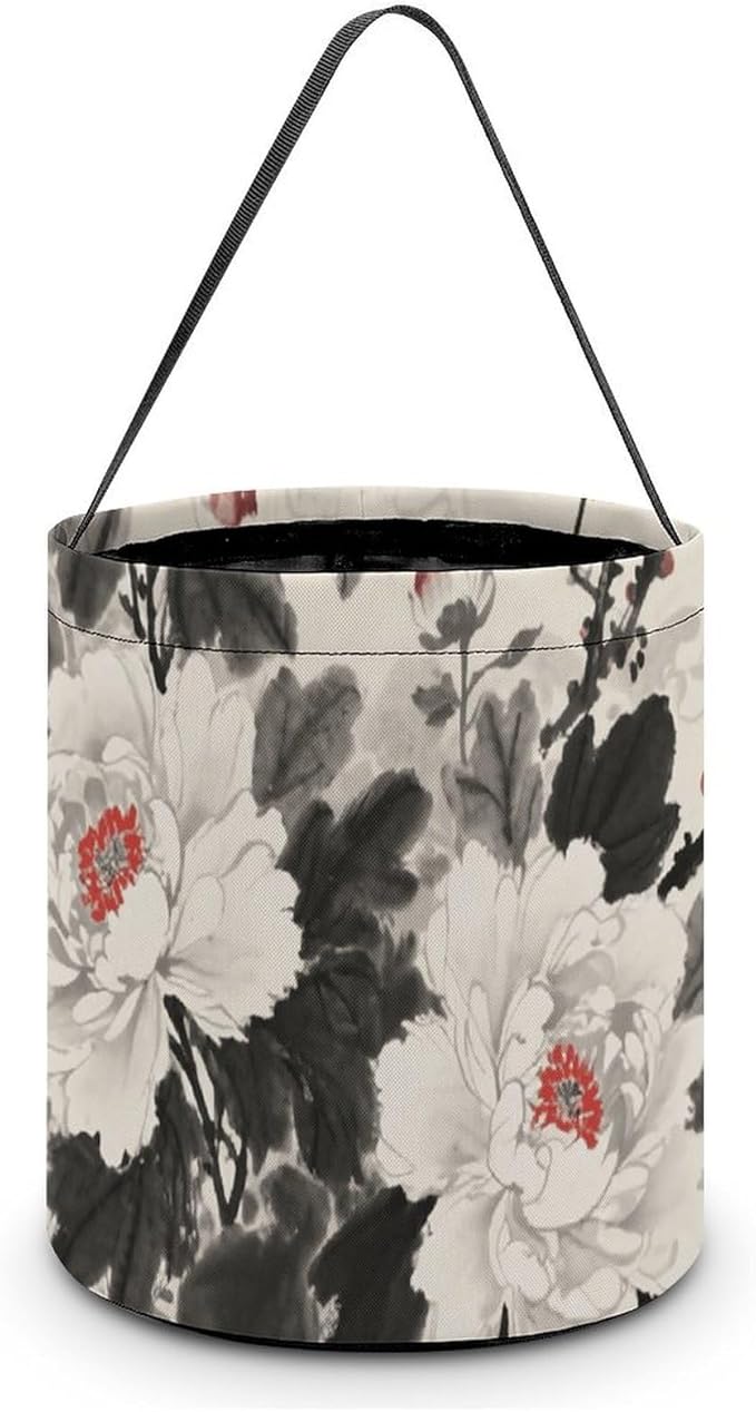 Halloween Candy Bucket - Floral Mandala Trick Or Treat Candy Bag, Gift Bag for Party Favor Supplies