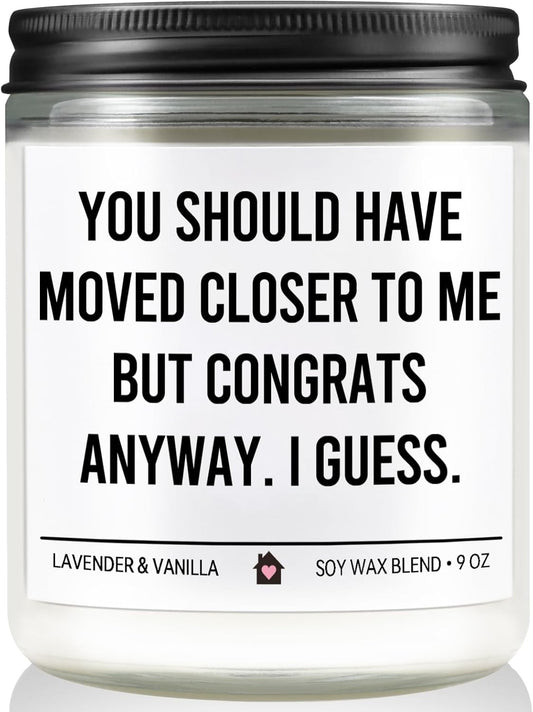 KISSHAKE House Warming Gifts New Home Gift Ideas, Funny Housewarming Gifts New Home Essentials for Women & Men, Unique House Warming Gift Apartment Decor Housewarming Party Decorations, 9oz Soy Candle
