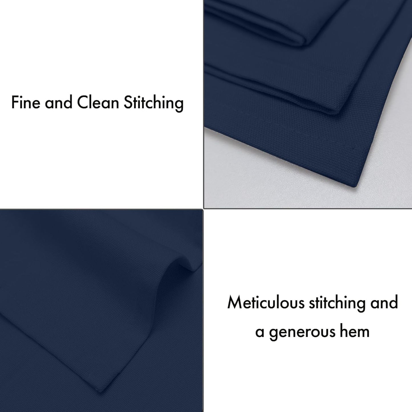 Ruvanti Premium Cloth Napkins Set of 12, 18x18 Inches, 100% Cotton, Washable, Soft & Absorbent, Perfect for Wedding, Christmas, ‎Thanksgiving Dinners - Pageant Blue