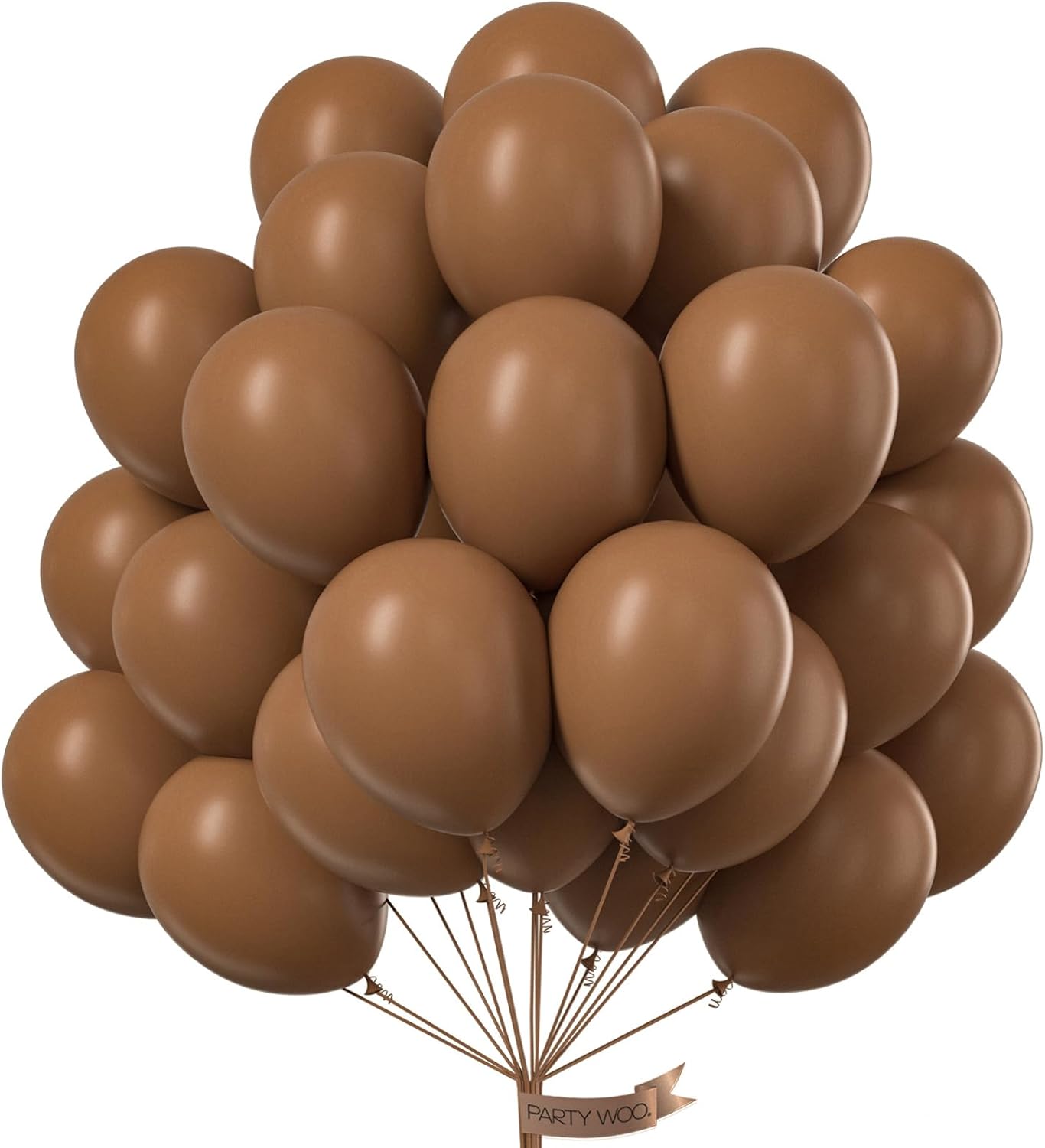 PartyWoo Brown Balloons 100 pcs 12 Inch Boho Neutral Coffee Dark Brown Latex Helium Balloons for Wedding Baby Shower Gender Reveal Safari Woodland Birthday Party Decorations Brown-F09