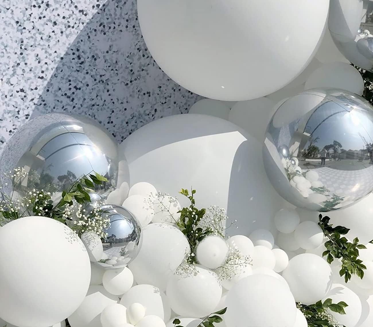 KALOR 18 Inch White Balloons, 10 Pcs White Matte Latex Balloons Big Round Balloons for Wedding, Baby Shower, Birthday Party and Event Decoration