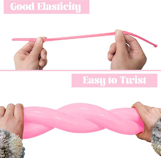 260 Long Balloons 100 Pack Pastel Pink Twisting Animal Balloons Thickening Latex Modeling Long Magic Balloons for Animal Model Weddings Birthdays Festival Party Decorations