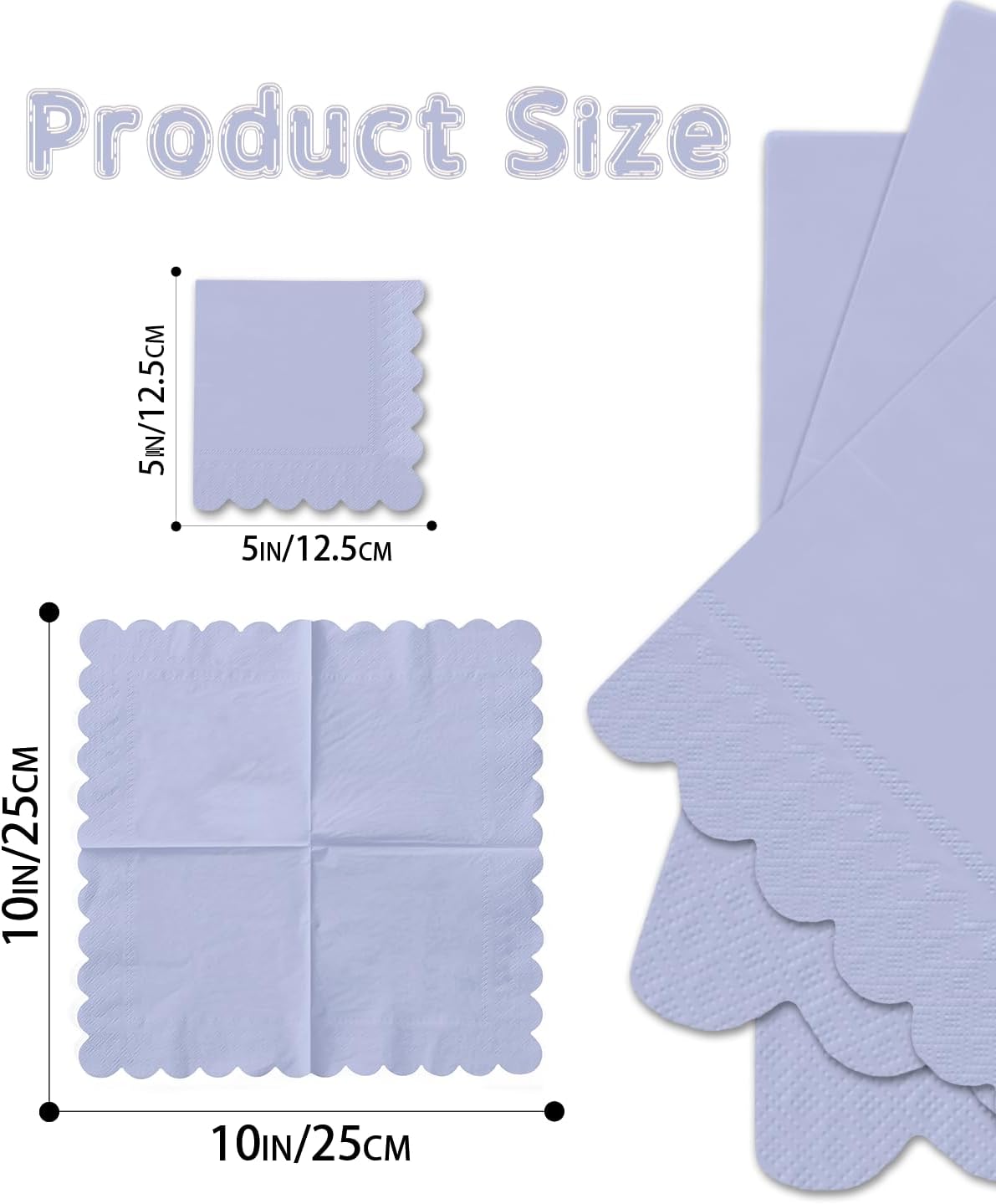 qiqee Jade Vine Purple Cocktail Dinner Napkins 5x5inch Disposable Beverage,Wedding, Birthday Party Dessert Wave Paper Napkins(120 Count)