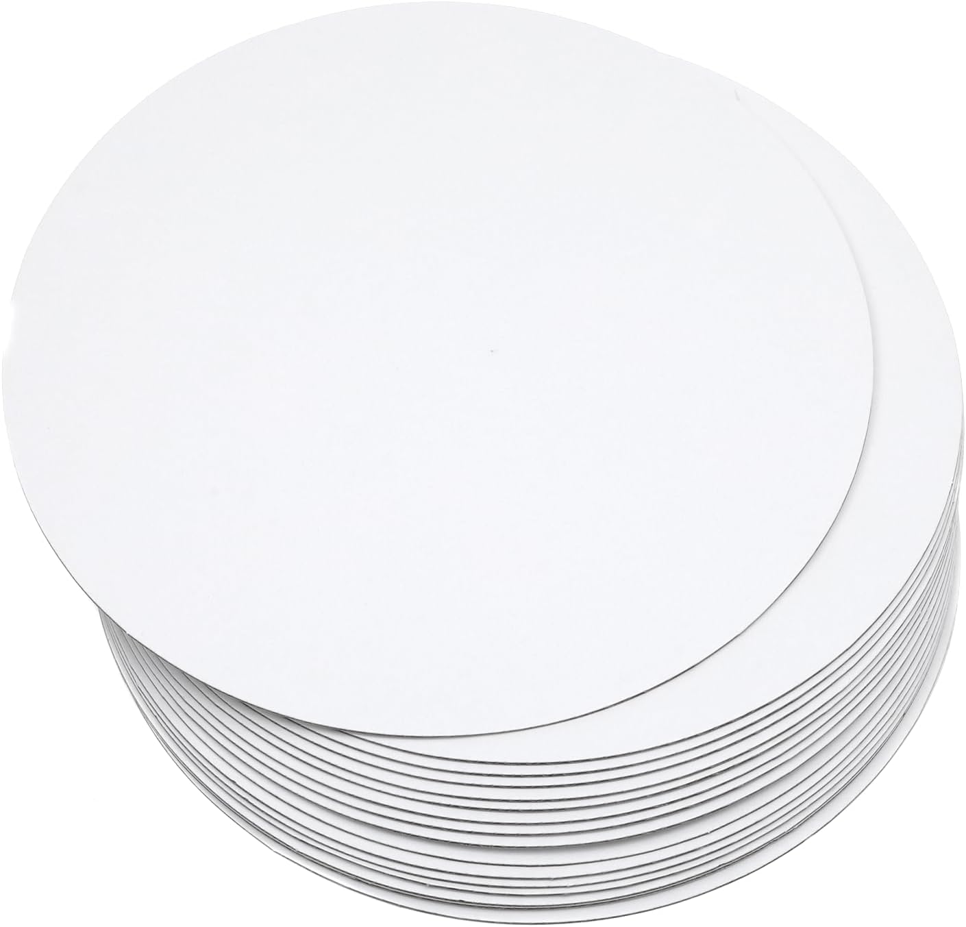 qiqee 13 Inch White Cake Boards Round 40-Packs Circles Rounds Base Food-Grade Cardboard Cake Plate（Thinner But Stronger）