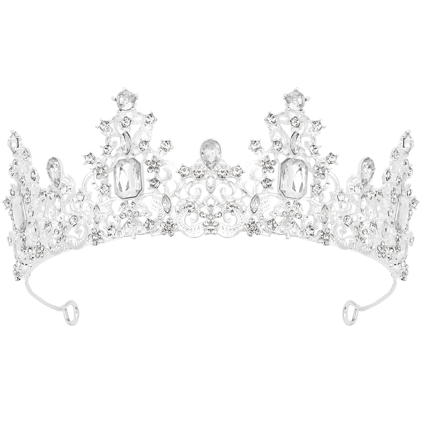 Didder Silver Tiaras and Crowns for Women and Girls Queen Crown Princess Tiara Wedding Birthday Prom Headpiece