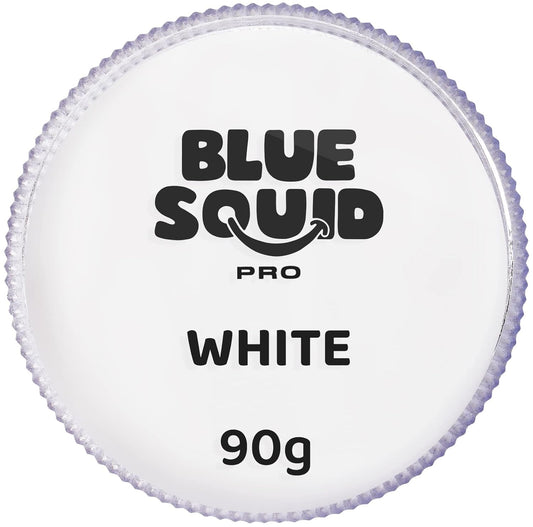 Blue Squid PRO Face Paint - Professional Water Based Single Cake Facepaint & Body Paints - SFX Makeup, Kids Adults Face Painting for Costume, Halloween, Cosplay - Classic White 90g / 3oz