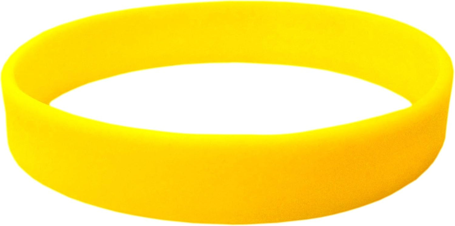 TheAwristocrat 1 Dozen (12) Multi-Pack Blank Rubber Wristbands Silicone Bracelets - Select from a Variety of Colors