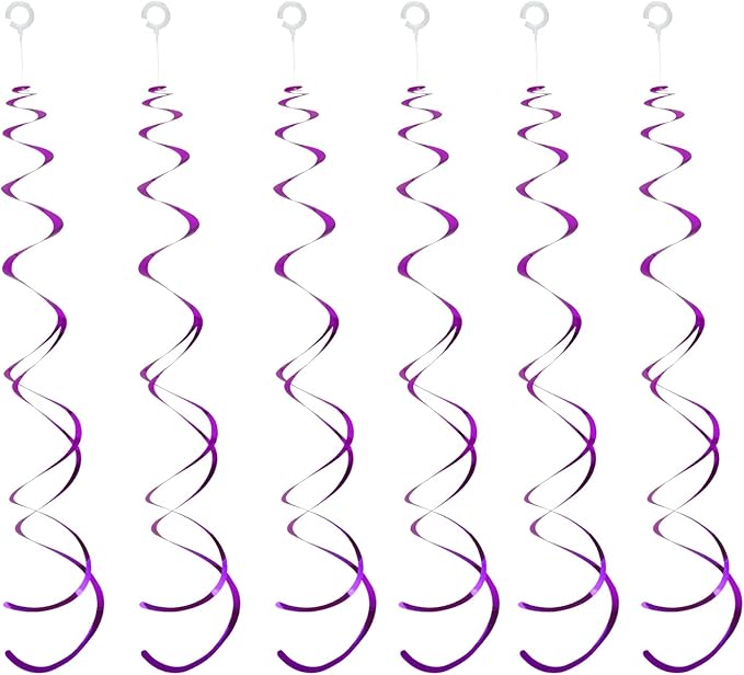 30 Pieces Purple Hanging Swirls Whirls Party Decoration for Birthday Baby Shower Wedding Celebration Tea Party Favor Supplies