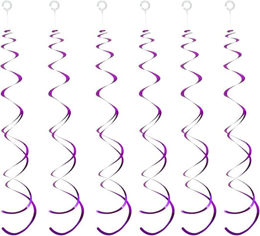30 Pieces Purple Hanging Swirls Whirls Party Decoration for Birthday Baby Shower Wedding Celebration Tea Party Favor Supplies