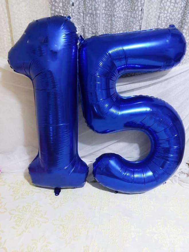 6 Balloon Number 40 Inch, 6 7 Birthday Decorations, 6 Year Old Birthday Balloon for Boy Girl, Navy Blue 16 26 60 65 Numbers Balloons Birthday Party