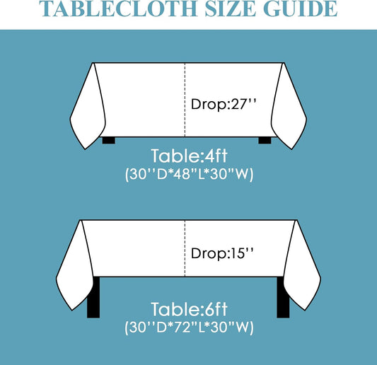 VidaFete 60*84inch Rectangle Tablecloth Polyester Table Cloth，Stain Resistant and Wrinkle Polyester Dining Table Cover for Kitchen Dinning Party Wedding Rectangular Tabletop Buffet Decoration(White)