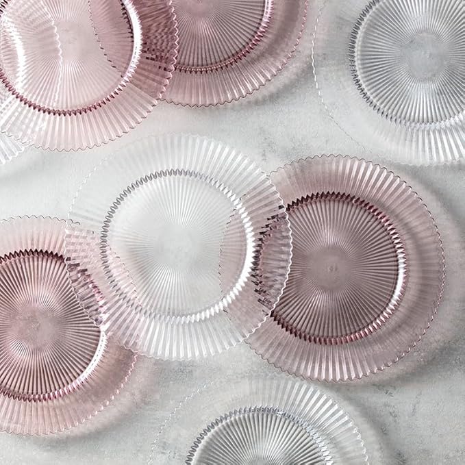 Fortessa Archie Glass, 12.8" Charger Plate (Set of 4), Pink