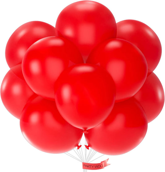 PartyWoo Red Balloons 20pcs 18 Inch Red Helium Balloons for Birthday Graduation Bachelorette Citizenship Firefighter Strawberry Anniversary Cherry Casino Movie Theme Party Decorations Red-Y57