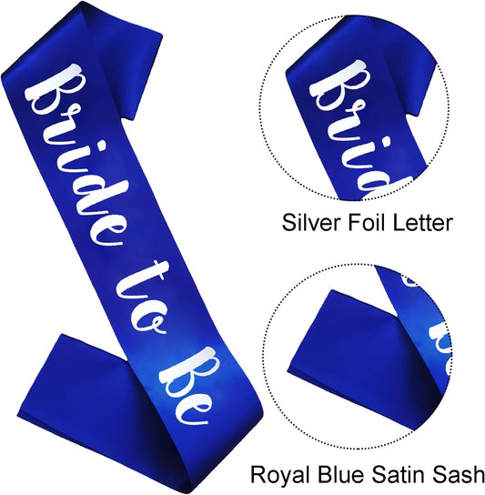 Bride to Be Sash, Royal Blue Bachelorette Sashes Engagement Gifts for Bachelorette Party, Bridal Shower & Wedding Party