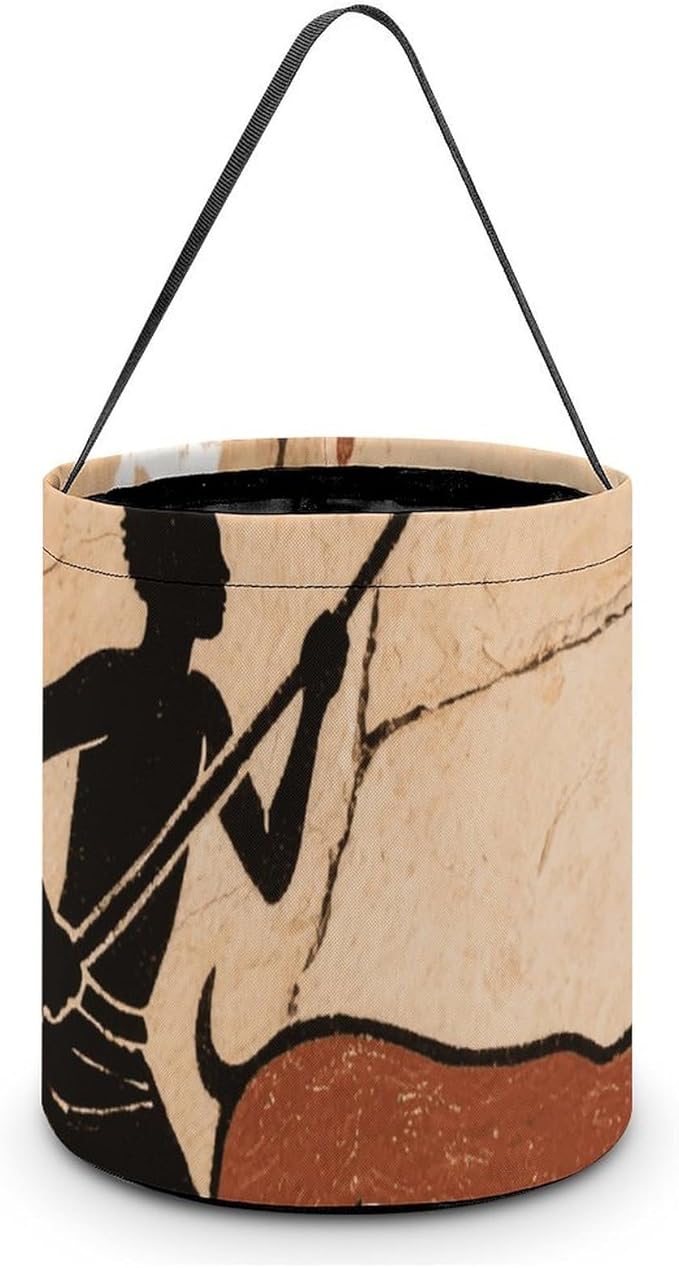 Halloween Candy Bucket - Ethnic Tribe Trick Or Treat Candy Bag, Gift Bag for Party Favor Supplies