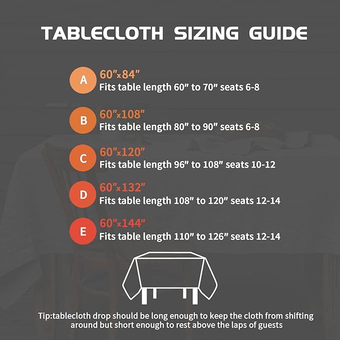 EVERLY Pure Linen Hemstitch Tablecloth,100% Stonewashed French Linen tablecloths for Kitchen Dining Rectangle Tables,60x132Inch Machine Washable Christmas Thanksgiving Organic Tablecloth-Natural Linen
