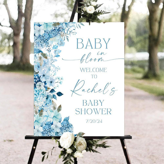Editable Baby In Bloom Welcome Sign, Baby in Bloom Baby Shower Welcome Sign, Wildflower Baby Shower Sign, Spring Floral Baby Shower Welcome Sign, Personalized Baby Shower Sign #20