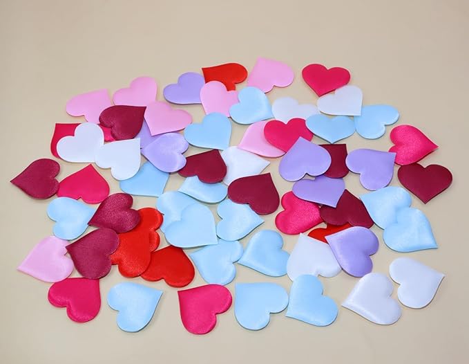 ONLYKXY 200Pcs 3.5cm Big Sponge Confetti Decor Glitter Flower Heart Shape Petals Table Decoration for Wedding Party Valentine's Day Scatter Ponge Petal Confetti (Mixed-color)