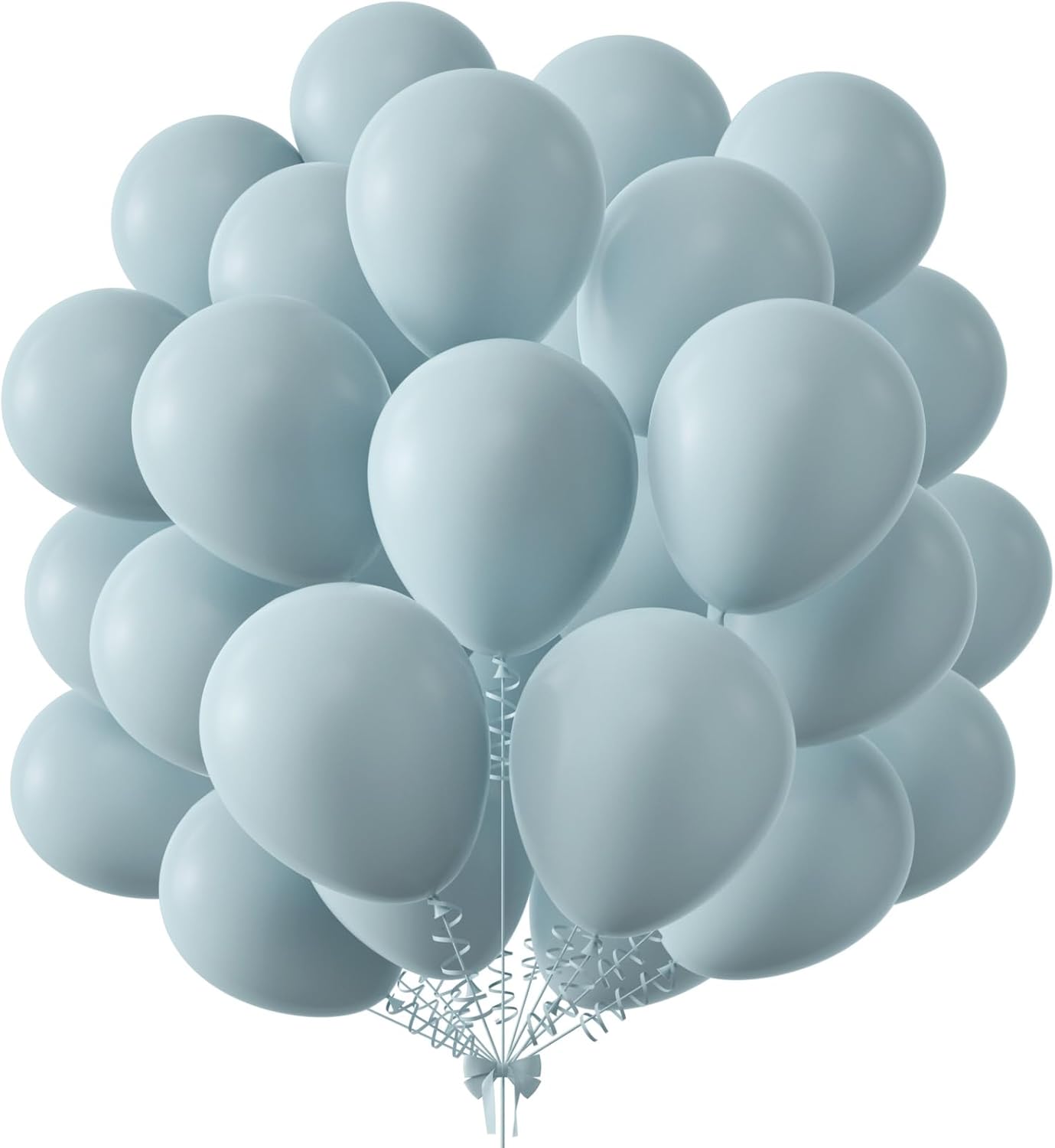 KALOR 10 Inch Retro Mist Blue Balloons, 100 Pcs Latex Helium Balloons for Kid's Birthday Party Baby Shower Wedding Graduation Graduation Party Decorations