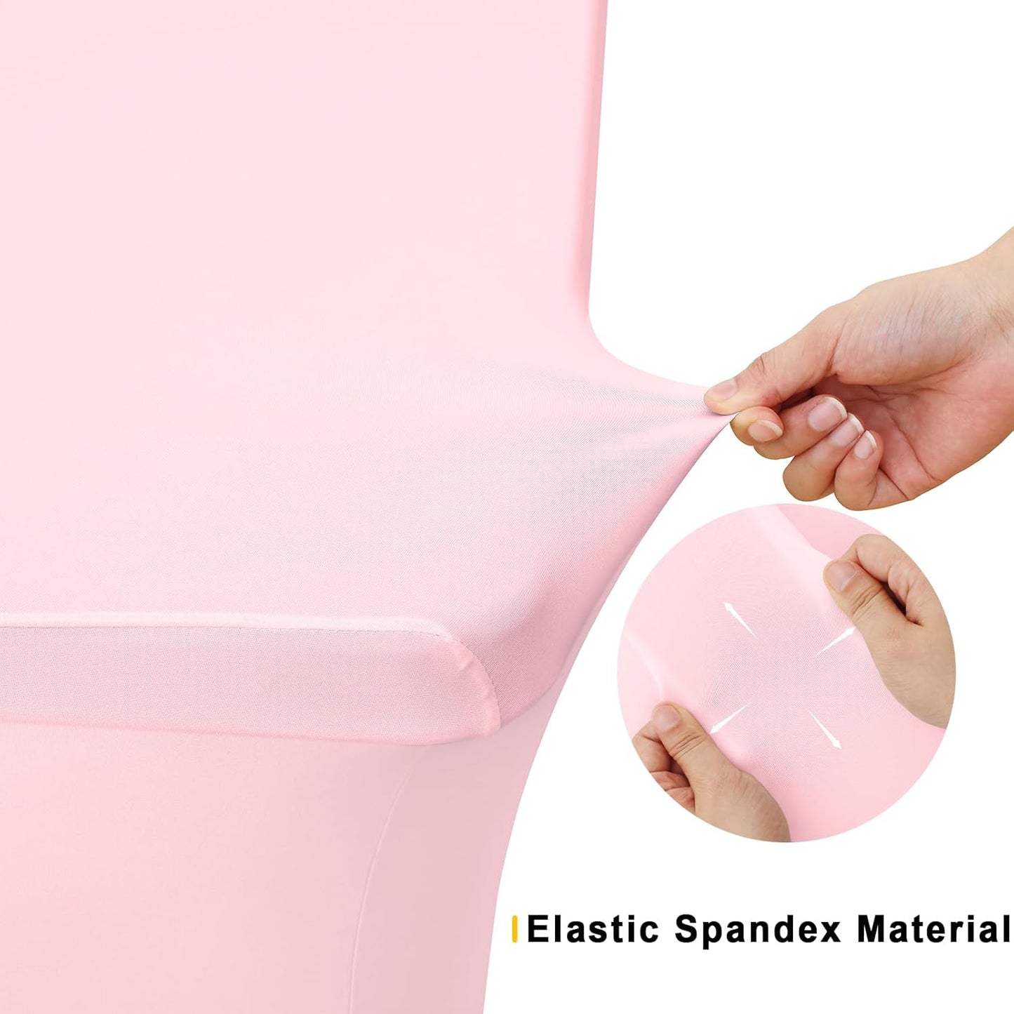Smiry 2 Pack Spandex Table Cloth 6FT, Elastic Fitted Stretch Tablecloths for Rectangle Tables, Washable Table Cover for Outdoor, Wedding, Banquet & Parties (Pink, 72Lx30Wx30H Inch)