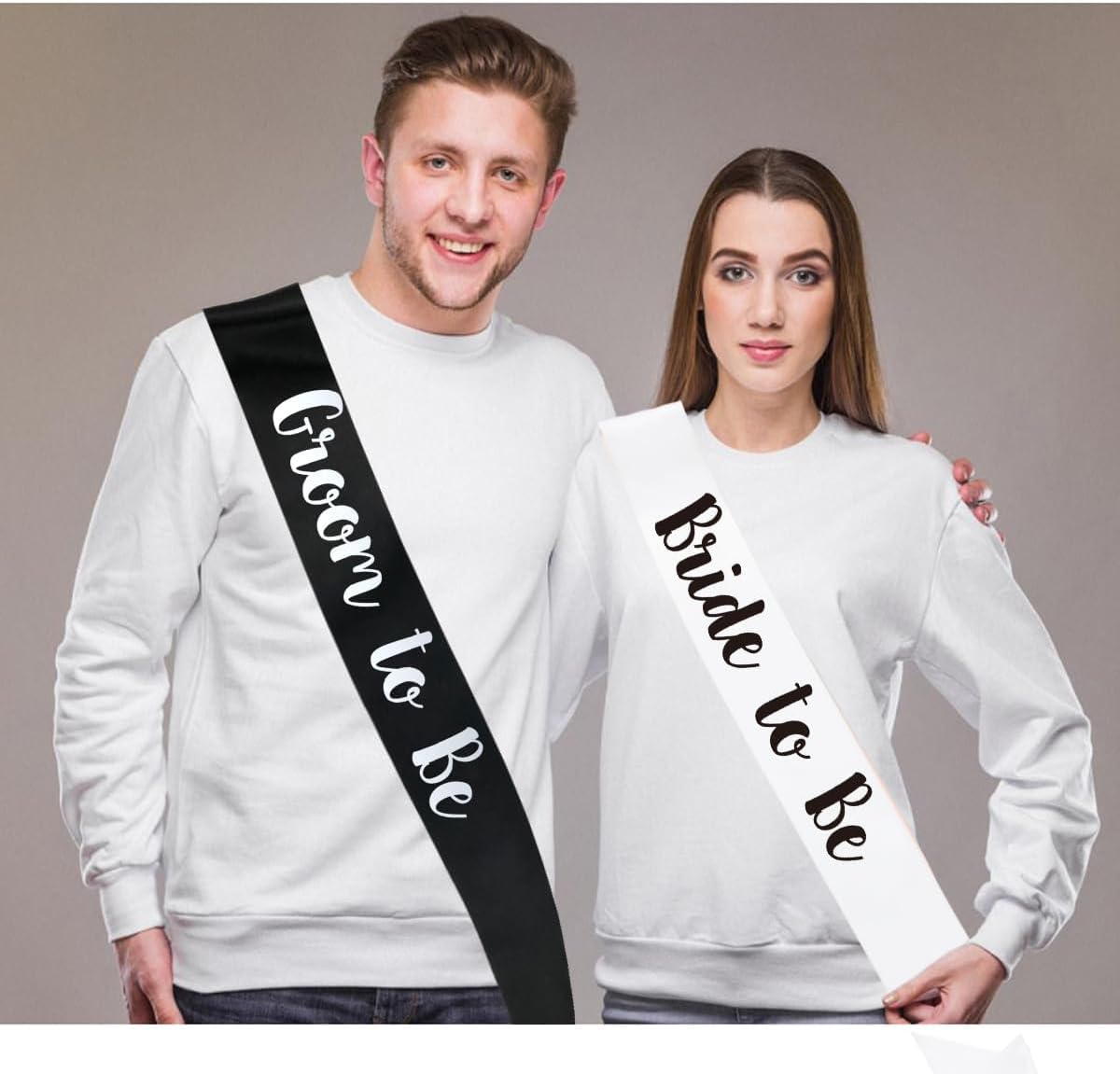 6 PACK Bachelorette Sashes for Groom and Groomsmen, Black Best Men Team Groom Sashes for Men Bachelor Party Decorations Favors Suppiles, Silver Letter