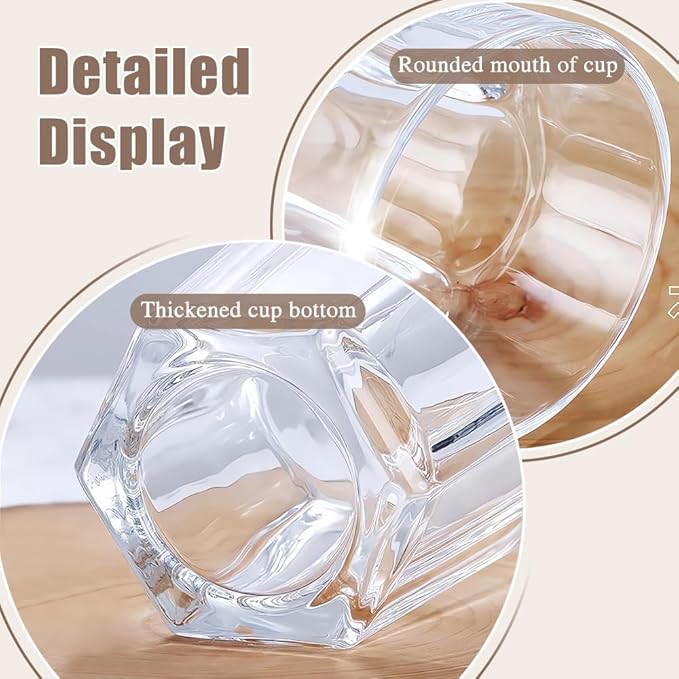 6 Pcs Plastic Tumblers, Unbreakable Water Cups, Reusable Drinking Cup for Kids and Adults, Stackable Acrylic Glasses for Camping Picnic Party Juice Cocktail Whiskey Wine (6pc-clear-300ml/10oz)