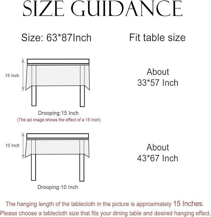 Designer Vintage Rectangular Tablecloth,Linen French Tablecloth with White Floral Pattern,Decorative Table Cover for Kitchen,Dining,Thanksgiving,Tea Party,63" × 87"-Hidaka