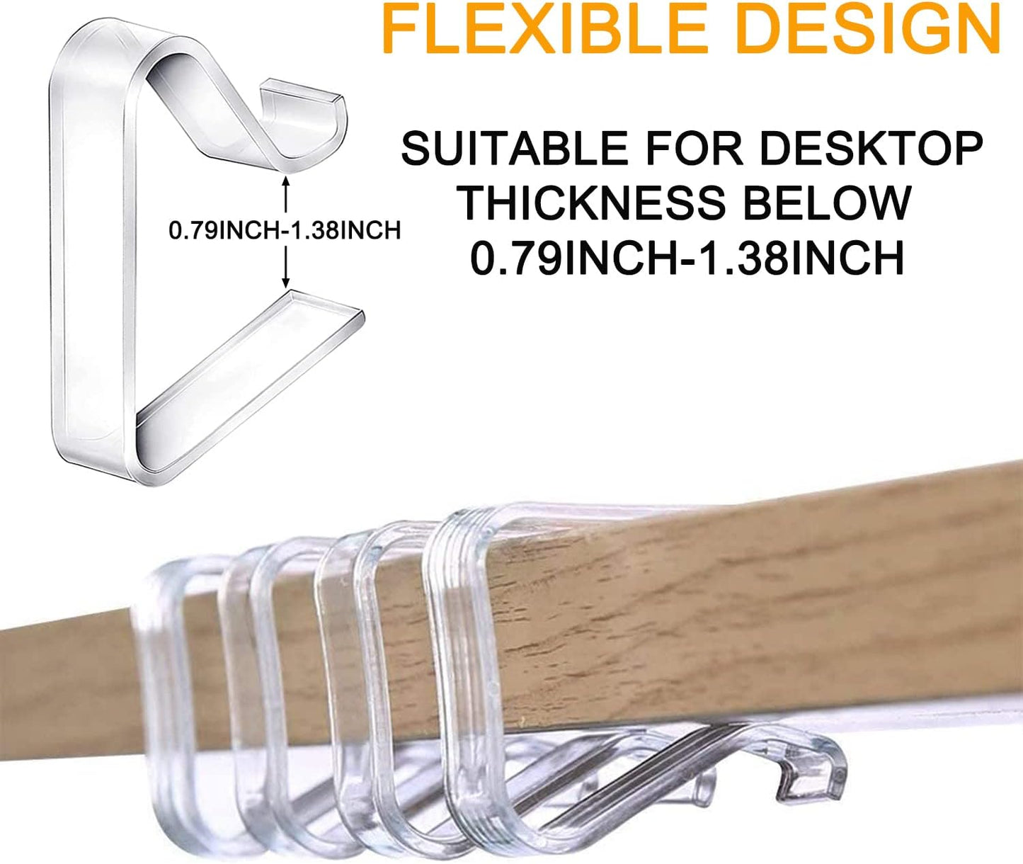 48 Pieces Transparent Clear Tablecloth Clips, Plastic Table Cloth Clips，Windproof Table Cover Holder Clamps，Table Cloth Holder for Christmas Home Wedding Party Indoor Outdoor Camping Picnic (Small)